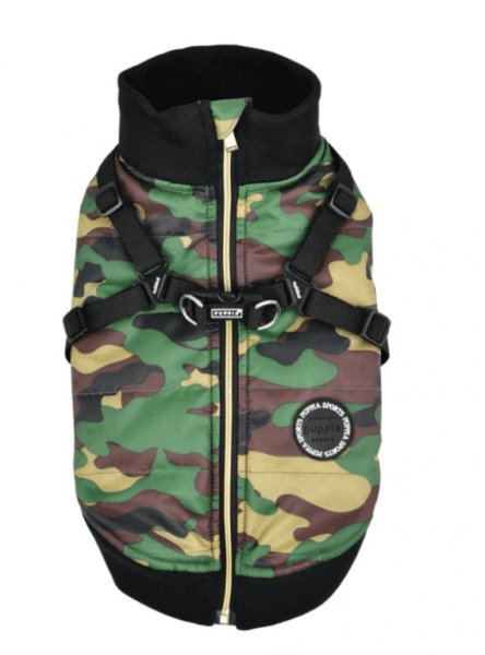 PU FROST Winterjacke mit integr. Geschirr camo