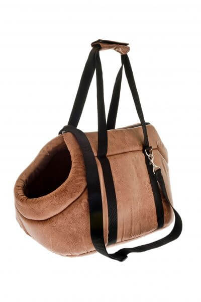 SUEDE BRAUN Hundetasche