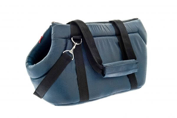 SUEDE BLAU Hundetasche