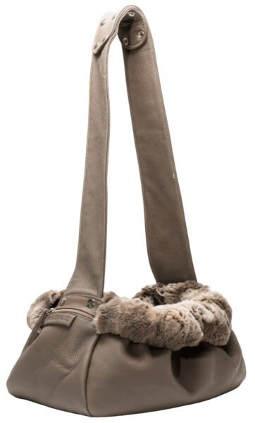 ITALIAN LIVING Glattleder Umhängetasche Taupe