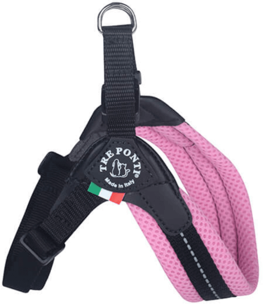 TRE PONTI Easy Fit Neon Mesh Geschirr Rosa