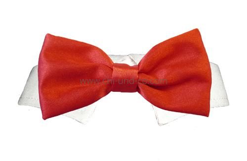 PO SATIN BOW TIE RED Fliege