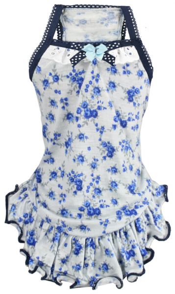 HD BLUE FLOWERED Kleid